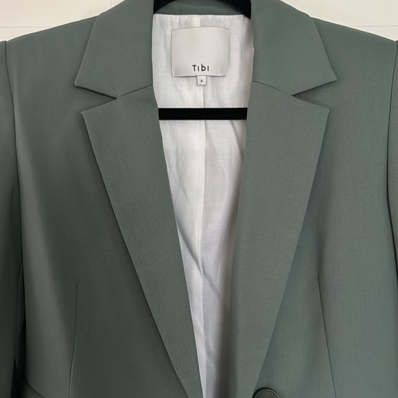 Tibi Cassius blazer in size 4 in dark mint colour - Picture 2 of 8